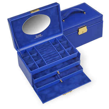 jewellery case Emma colisimo / blue (cowhide leather)