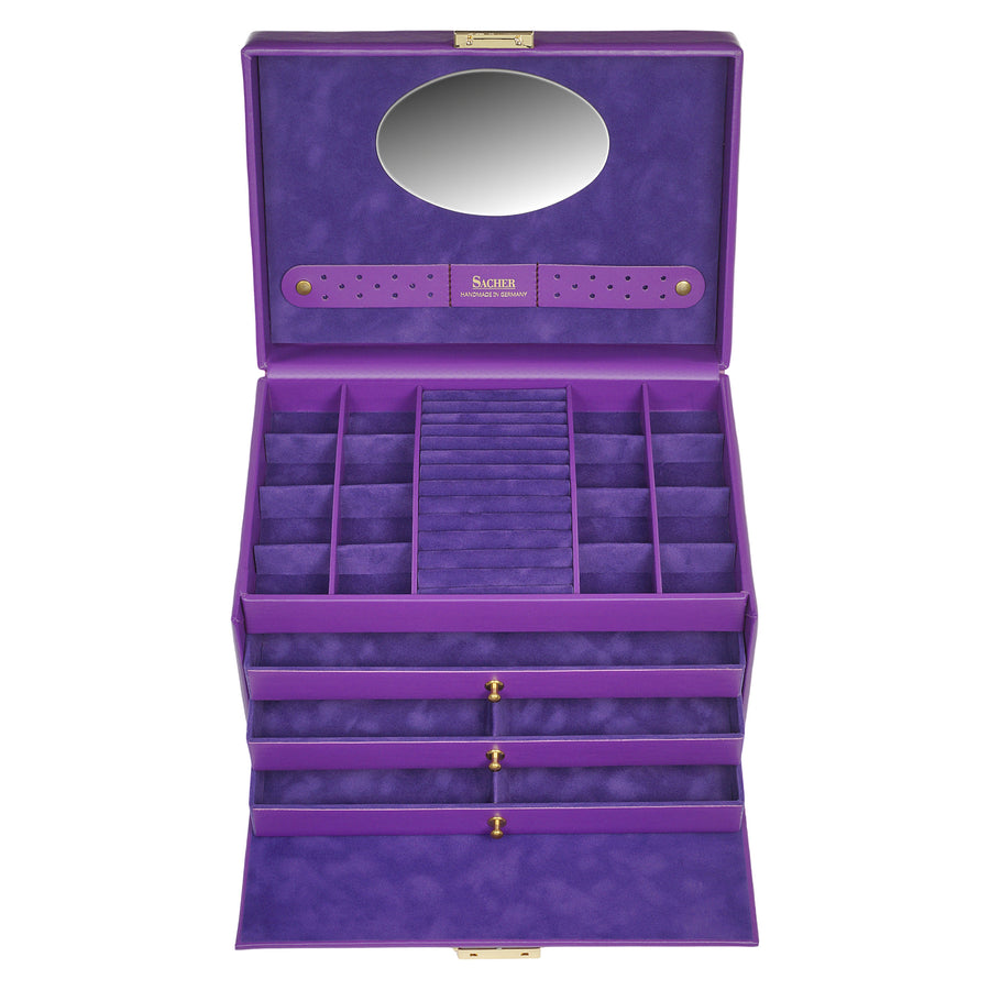 jewellery case Karen colisimo / violet (cowhide leather)