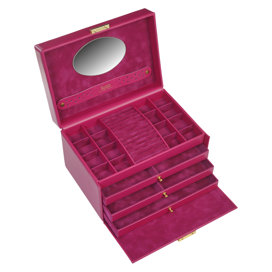 Jewelry box Karen colisimo / pink (full cowhide)