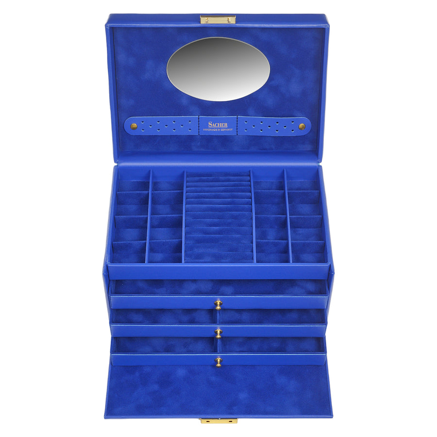 Jewelry box Karen colisimo / blue (full cowhide)