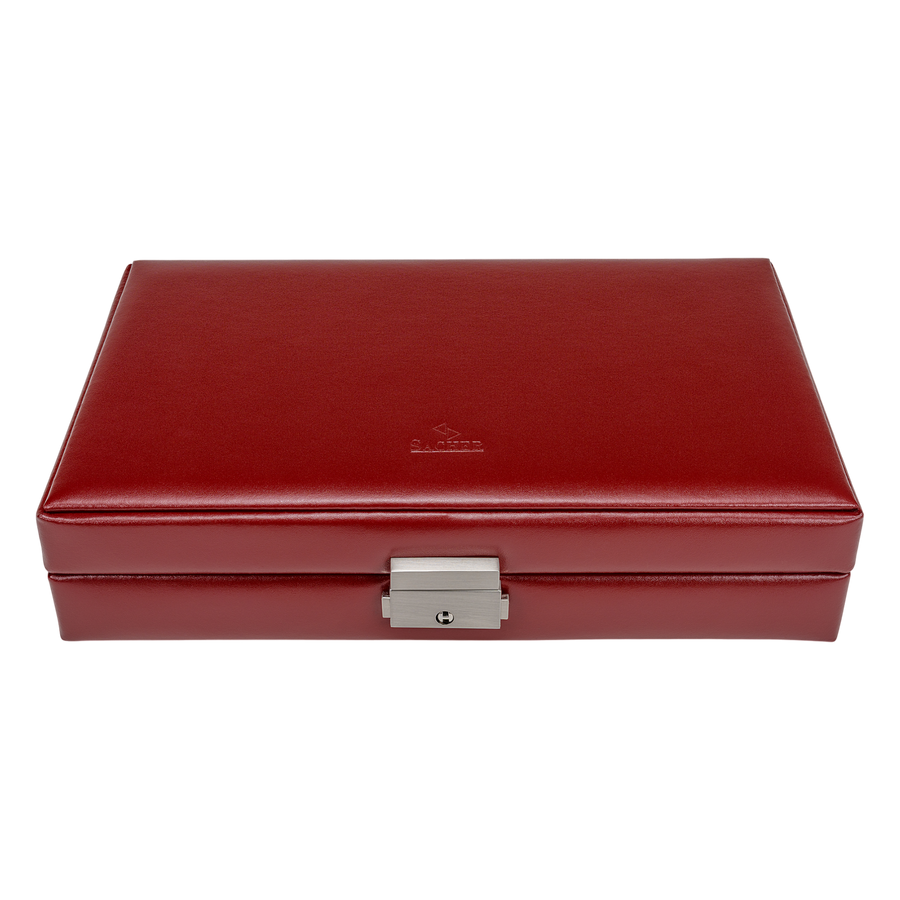 Ring- und Sammleretui amadora / rot (Leder)