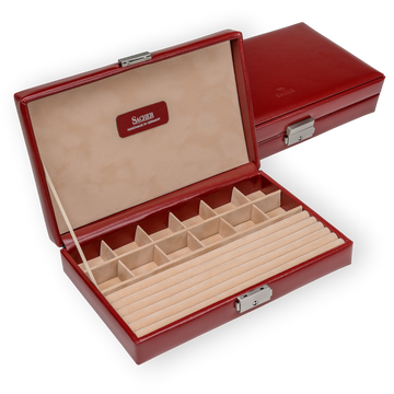 Ring- und Sammleretui amadora / rot (Leder)