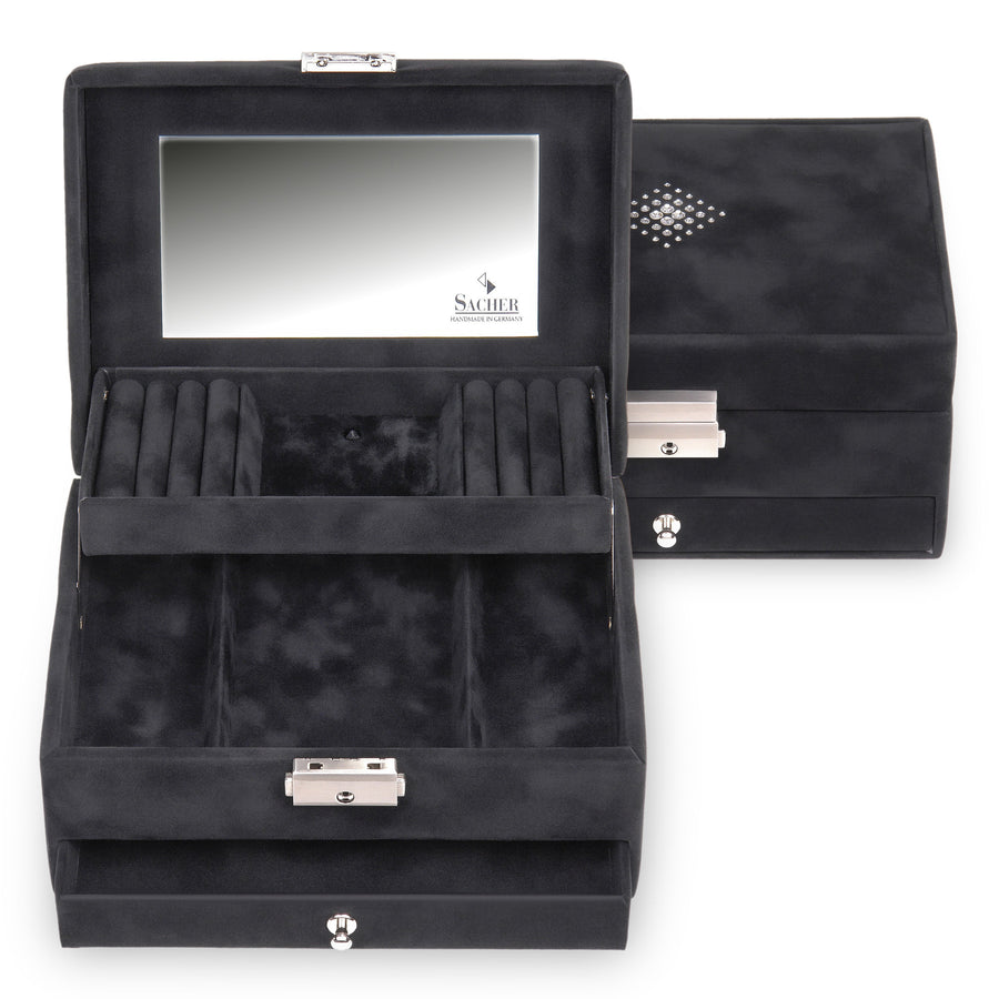 Jewelry box Carola crystalo / black