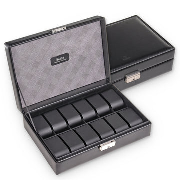 case for 12 watches gents / black