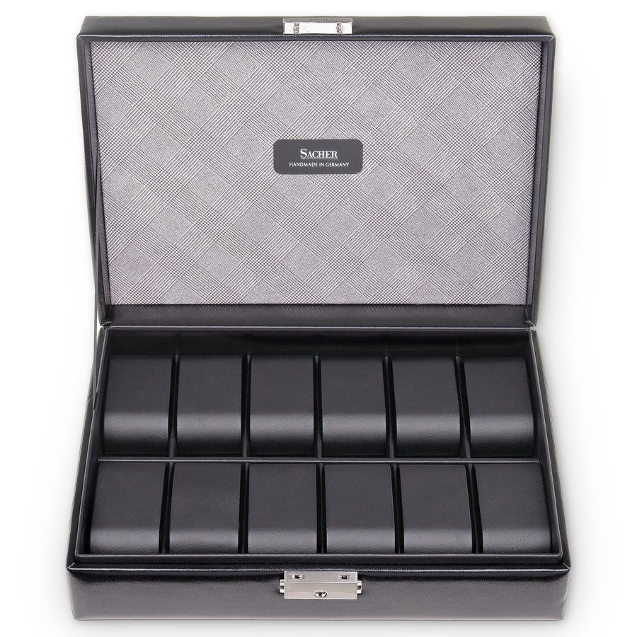 case for 12 watches gents / black