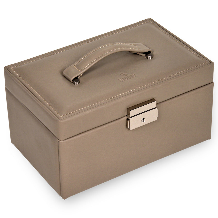 Jewelry box Elly nature / taupe (leather)