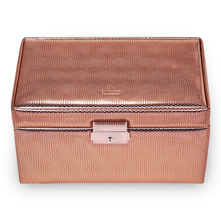 jewellery case Elly lagarto / rose gold