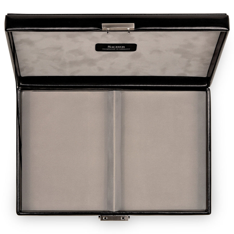 Sieradenkistje met 2 vakken VARIO CASO vario caso / zwart (leer)