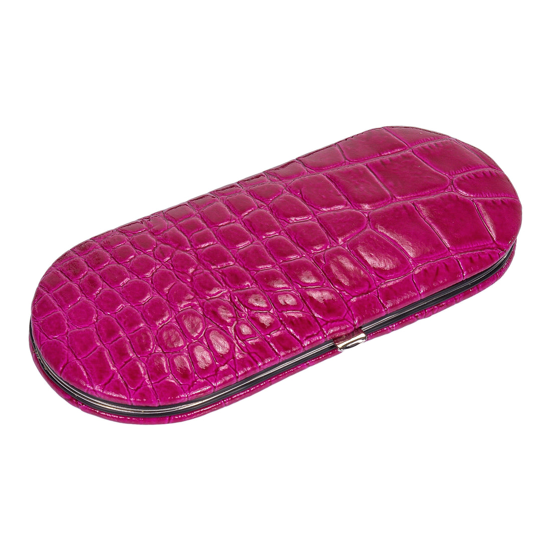 5-piece manicure case Manicure set / pink (leather)