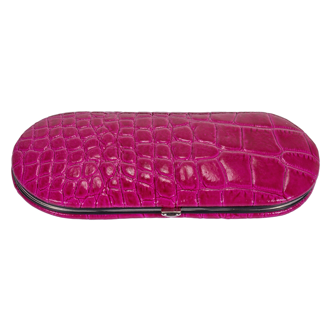 5-piece manicure case Manicure set / pink (leather)